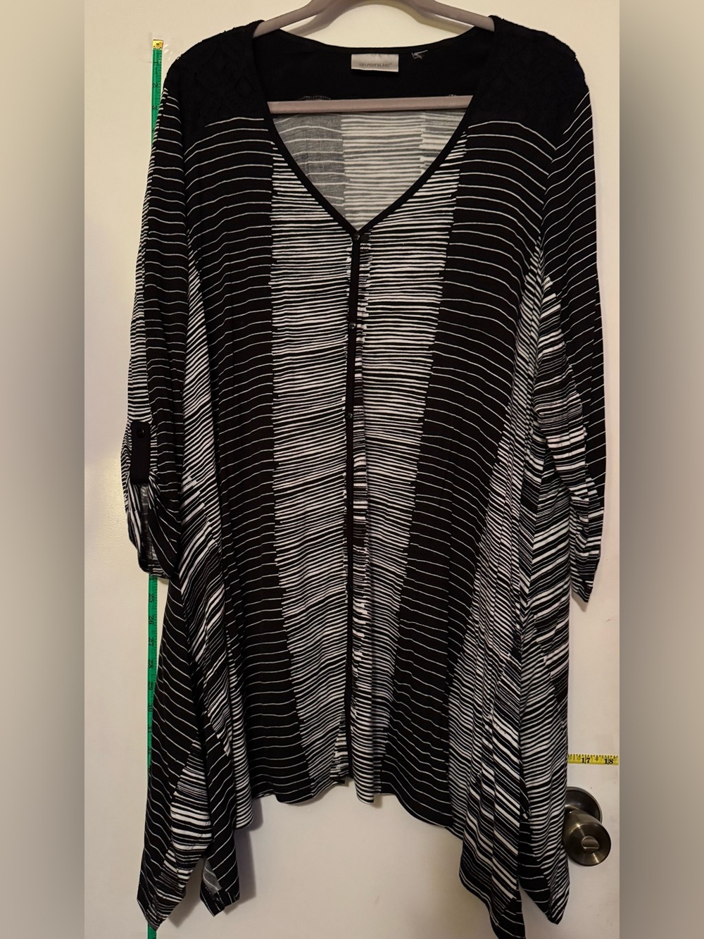 Avenue Black & White Striped Tunic